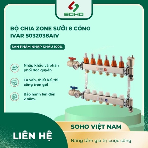 Bộ Chia Zone Sưởi 8 cổng Ivar 5032038AIV