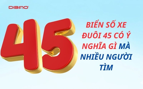 Biển số xe đuôi 45 có ý nghĩa gì mà nhiều người tìm