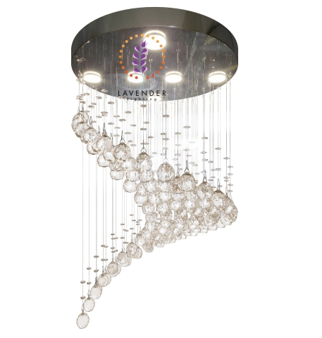 Đèn chùm, đèn thả mâm pha lê Dimmer cầu xoay cao cấp