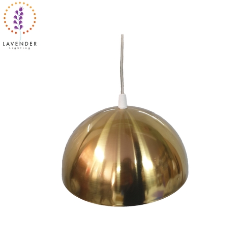 Đèn thả bán nguyệt chao mạ đồng - TH329A