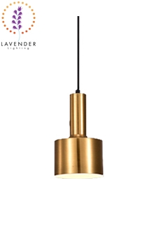 Đèn thả ống 2 tầng chao mạ đồng - TH339