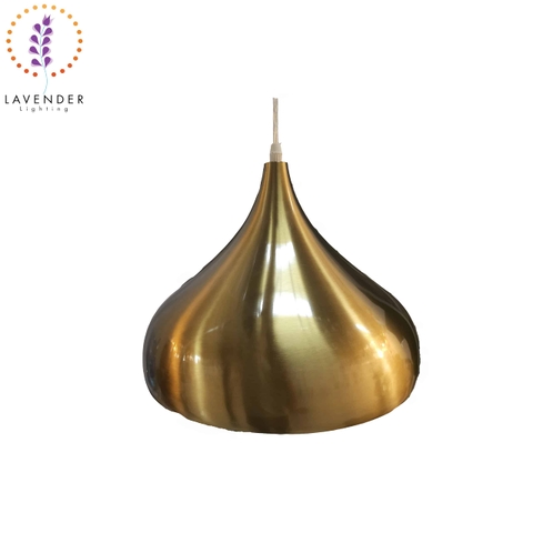 Bộ đèn thả hình giọt nước chao mạ đồng
