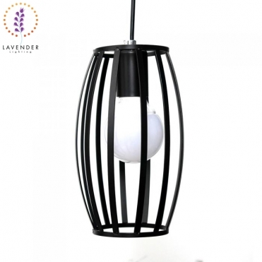 Đèn thả nghệ thuật lồng sắt hình trụ tròn