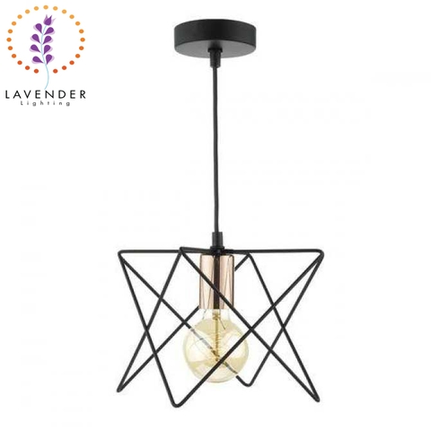 Đèn thả nghệ thuật tam giác lồng TH016