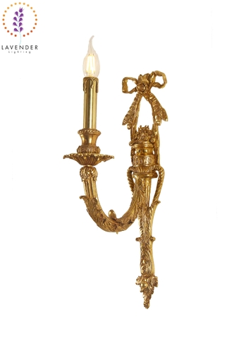 Đèn tường đồng tân cổ điển 1 tay nến cao cấp