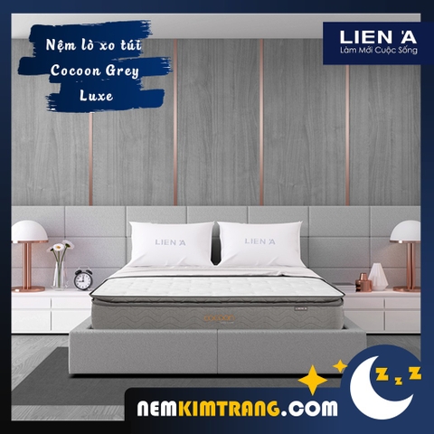 [FREE SHIP] Nệm lò xo túi Cocoon Grey Luxe Liên Á - CHÍNH HÃNG, BẢO HÀNH 10 NĂM