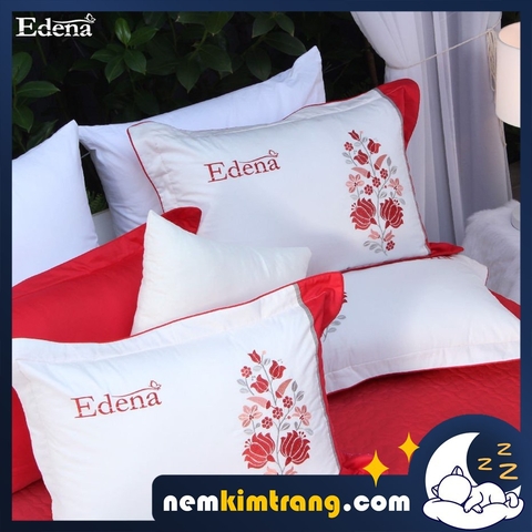 VỎ Gối Nằm Cotton Solid Edena - CHÍNH HÃNG, CAO CÂP