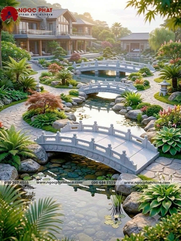 CẦU ĐÁ GRANITE TỰ NHIÊN NGUYÊN KHỐI