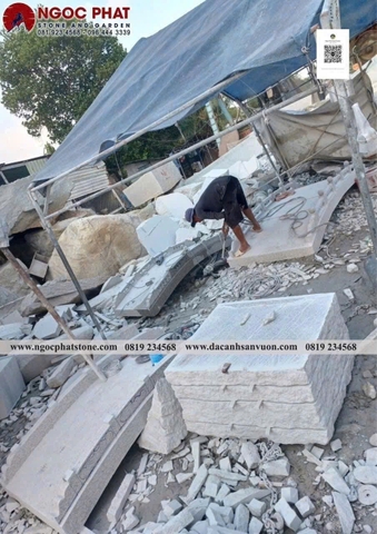 CẦU ĐÁ GRANITE TỰ NHIÊN NGUYÊN KHỐI