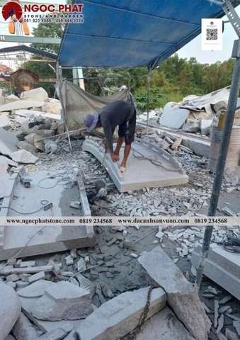 CẦU ĐÁ GRANITE TỰ NHIÊN NGUYÊN KHỐI