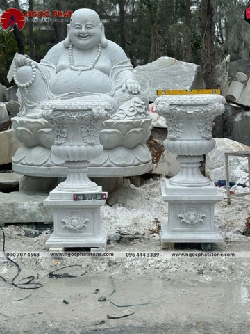 CHẬU HOA ĐÁ CỔ ĐIỂN NGUYÊN KHỐI