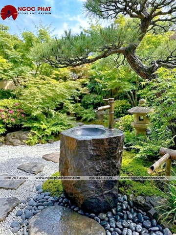 CHẬU RỬA LAVABO ĐÁ BAZAN TỰ NHIÊN NGUYÊN KHỐI