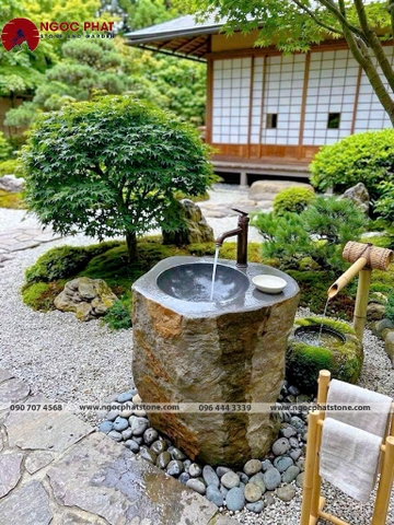 CHẬU RỬA LAVABO ĐÁ BAZAN TỰ NHIÊN NGUYÊN KHỐI