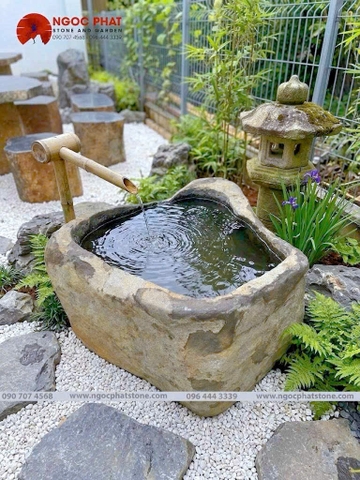 CHẬU ĐÁ BAZAN TỰ NHIÊN NGUYÊN KHỐI