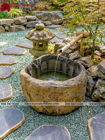 CHẬU ĐÁ BAZAN TỰ NHIÊN NGUYÊN KHỐI