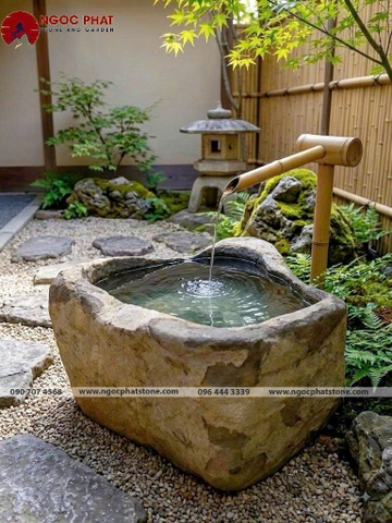 CHẬU ĐÁ BAZAN TỰ NHIÊN NGUYÊN KHỐI