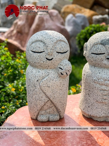 TƯỢNG CẦU NGUYỆN JIZO NHẬT BẢN TRANG TRÍ SÂN VƯỜN