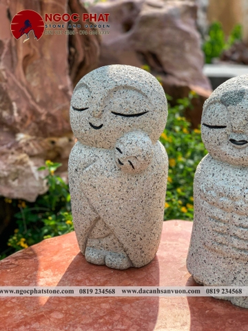 TƯỢNG CẦU NGUYỆN JIZO NHẬT BẢN TRANG TRÍ SÂN VƯỜN