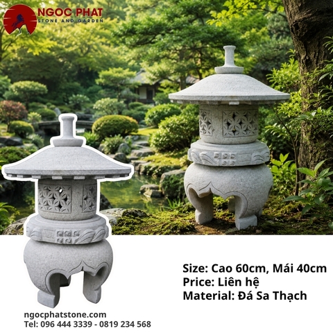 ĐÈN ĐÁ XÁM SA THẠCH - MỚI