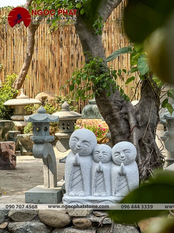 Tượng Gia Đình Cầu Nguyện Jizo Nhật Bản - Tượng cầu may mắn