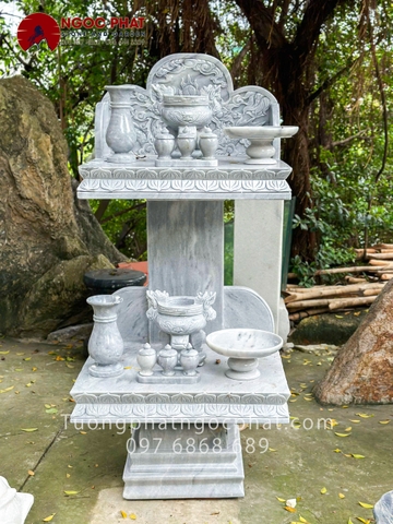 BÀN THỜ THIÊN - CÂY HƯƠNG ĐÁ - BỘ THỜ CÚNG BẰNG ĐÁ
