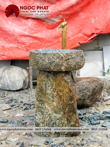 CHẬU ĐÁ LAVABO ĐÁ CUỘI VÂN MÂY