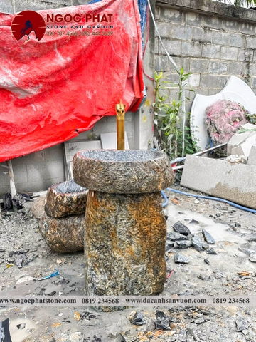 CHẬU ĐÁ LAVABO ĐÁ CUỘI VÂN MÂY