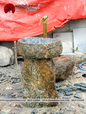 CHẬU ĐÁ LAVABO ĐÁ CUỘI VÂN MÂY