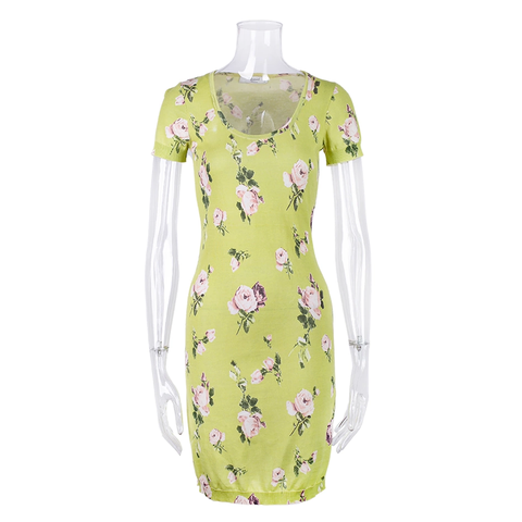 Váy Blugirl Màu Xanh Lá Họa Tiết Hoa Hồng