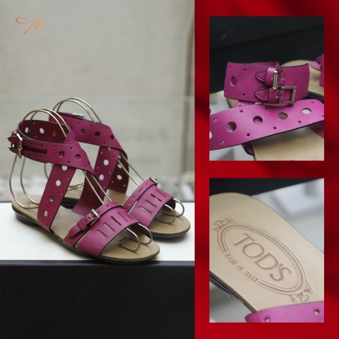 Sandal Tod's bản to màu hồng tím