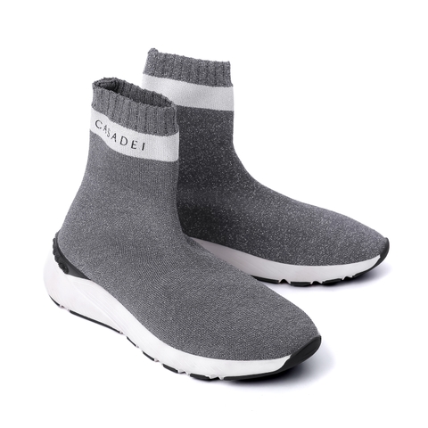 Giày Casadei 36 Cổ Cao Màu Xám
