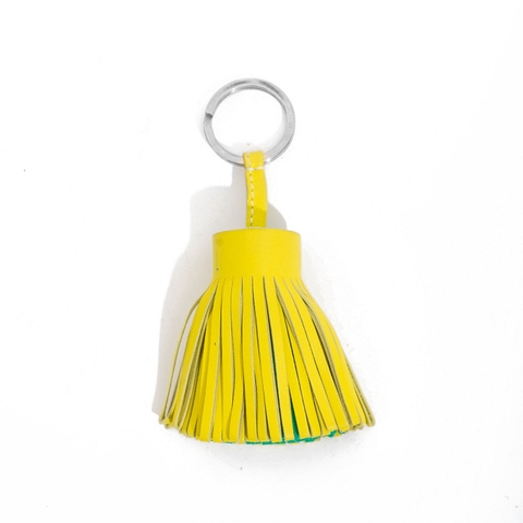 Charm Hermès Tassel Swift Màu Vàng Pha Xanh