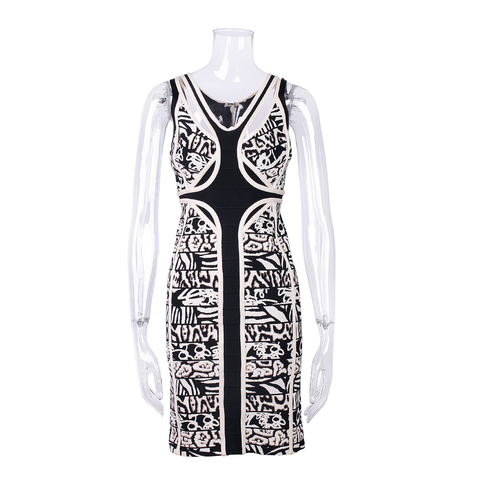 Váy Herve Leger Màu Đen Trắng