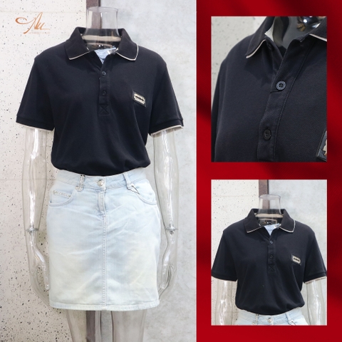 Áo phông nam Philipp Plein đen, ngực trái có biểu tượng nổi, họa tiết hình ô tô sau lưng