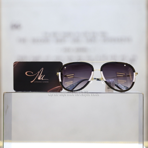 Kính Gucci mắt chuồn mắt đen viền kẻ hồng nhạt, đen logo ong