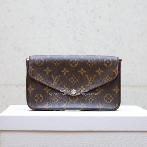 Túi LV Felicie Pochette monogram canvas brown