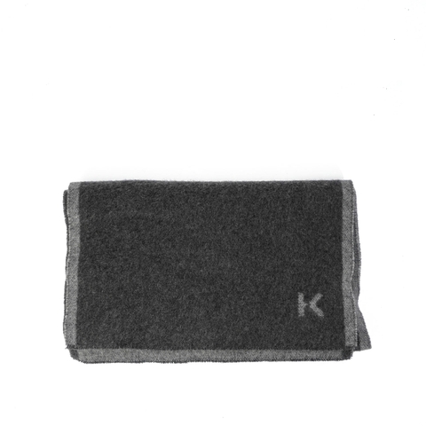 Khăn KENZO Logo K Scarf Cashmere Ghi