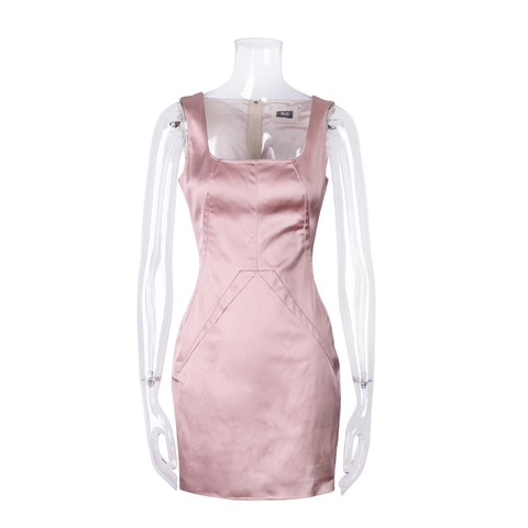 Váy Dolce & Gabbana Lụa Màu Hồng Phấn Body
