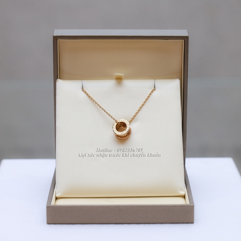 KG-Dây chuyền BVL mặt tròn viền kim rosegold