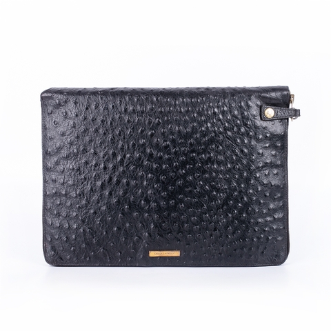 Clutch Dsquared2 Màu Đen Khóa Vàng