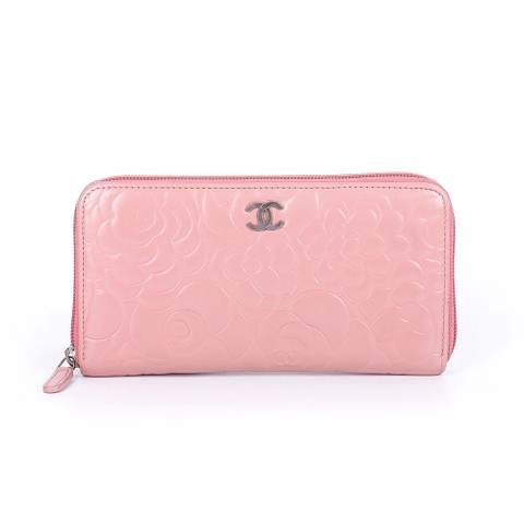 Ví Chanel Hoa Hồng Màu Hồng Khóa Trắng