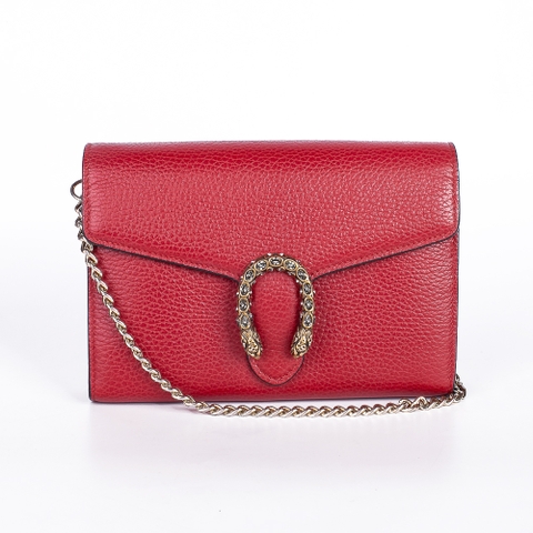 Túi Gucci Mini Dionysus Màu Đỏ Khóa Vàng