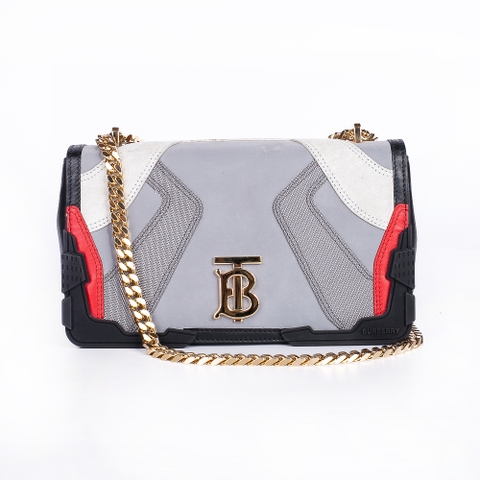 Túi Burberry Applique Lola Màu Xanh Đen Khóa Vàng