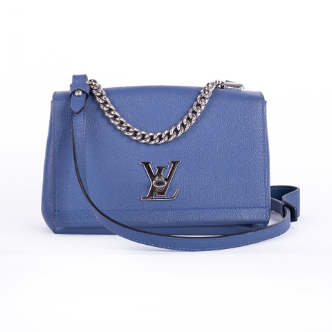 Túi Louis Vuitton Lockme II Màu Xanh Lam Khóa Trắng