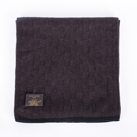Khăn Louis Vuitton Màu Nâu Đỏ Họa Tiết Damier