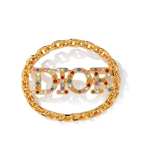 Cài áo Dior Dio(R)Evolution Brooch Đính Đá Nhiều Màu Khóa Vàng