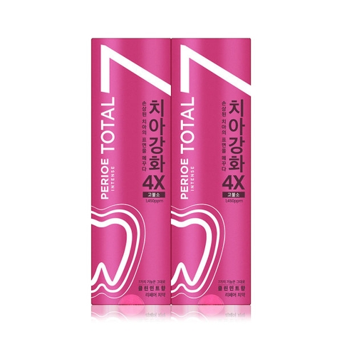 Kem Đánh Răng Perioe Total 7 Intense Cleanmint Repair Toothpaste 120g (màu hồng)