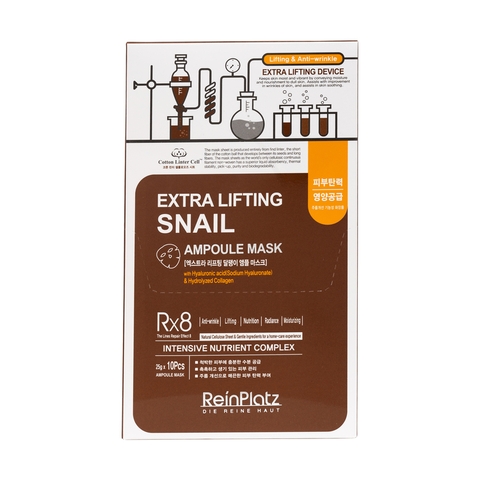 Mặt nạ dưỡng da Reinplatz Extra Lifting Snail Ampoule Mask