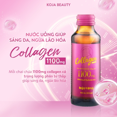 Nước uống sáng da Koja Beauty Collagen Drink 1100 (100ml x 10 chai)