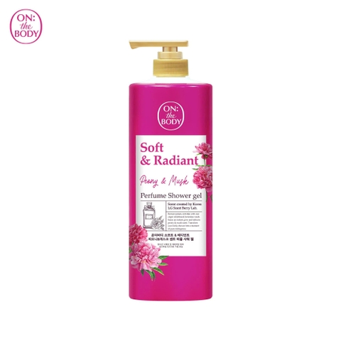 ON THE BODY SOFT & RADIANT PEONY & MUSK SCENT PERFUME SHOWER GEL